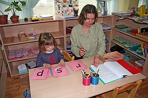 Teaching in the Montessori pre-school