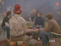 The Circle illustrated the teens' marijuana use, usually in Eric's basement. The picture is of the final scene of the series. 70sFinaleCircle.png