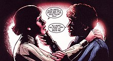 A comic book panel from Friday the 13th: Pamela's Tale #2 that features Alice, left, and Pamela Voorhees, right, depicting their encounter from the 1980 film