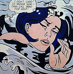 Drowning Girl (1963). On display at the Museum of Modern Art, New York.