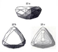 Shaded drawings three views of the Nassak Diamond