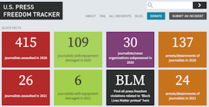 U.S. Press Freedom Tracker - screenshot of home page for Infobox website.png