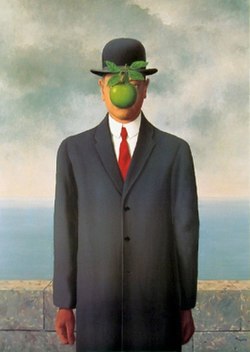 Ren Magritte. The Son of Man, 1964, oil painting, private collection.