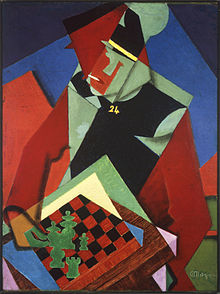 Jean Metzinger, 1914-15, Soldat jouant aux echecs (Soldier at a Game of Chess), oil on canvas, 81.3 x 61 cm, Smart Museum of Art, University of Chicago Jean Metzinger, 1915, Soldat jouant aux echecs (Soldier at a Game of Chess), oil on canvas, 81.3 x 61 cm, Smart Museum of Art.jpg