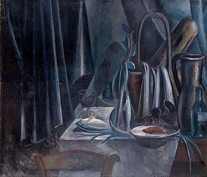 File:André Derain, 1912, Nature morte (Still Life), oil on canvas, 100.5 x 118 cm, The State Hermitage Museum, Saint Petersburg, Russia. Reproduced in Du Cubisme, 1912.jpg