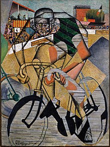 Jean Metzinger, 1912, At the Cycle-Race Track (Au Velodrome), oil and sand on canvas, 130.4 x 97.1 cm, Peggy Guggenheim Collection, Venice Metzinger cycle track.jpg