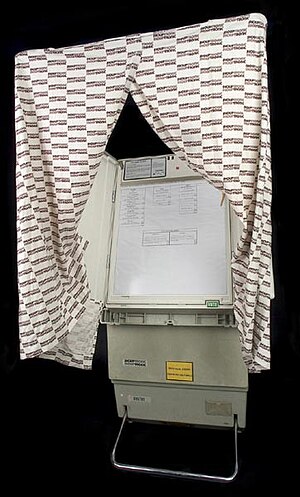 Similar to lever voting machines, the electrom...