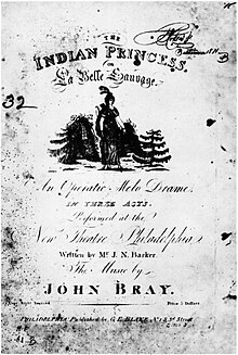 Title Page of Printed Music From Barker's "The Indian Princess".jpg