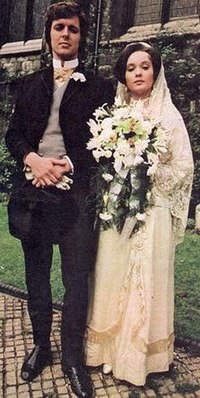 Elizabeth and her husband Lawrence Kirbridge (Upstairs, Downstairs 1971 TV series).jpg