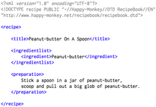 A screenshot of an XML file.
