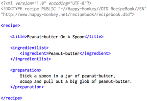 RecipeBook_XML_Example from their website and ...