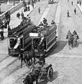 Horse trams on Sackville Street (modern day O'Connell St), 1896