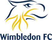 Wimbledon's final proposed logo, adopted before the 2003-04 season but not used on playing kit Wimbledon FC logo (2003).png