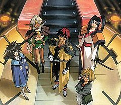 The crew of the Outlaw Star