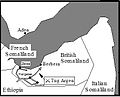 Map of the Italian invasion of British Somaliland