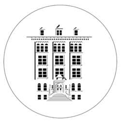 An artistic representation of the Macdonald-Harrington Building which is often used as a logo for the School of Architecture.