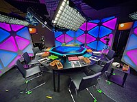 Picture of the A Starstruck Odyssey set which shows the table, light and camera layout.
