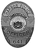 HP officer badge, with random badge number.