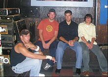 A band offstage at the Court Tavern in 2004. The live music club opened in 1981 and its location, as of 2023, sits closed. The West Front 2004 Court Tavern.jpg