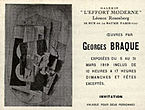 Georges Braque, invitation, Galerie de L'Effort Moderne, March 1919.jpg