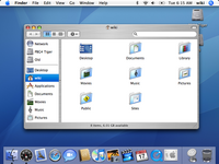 An example of the graphical user interface in Apple's Mac OS X