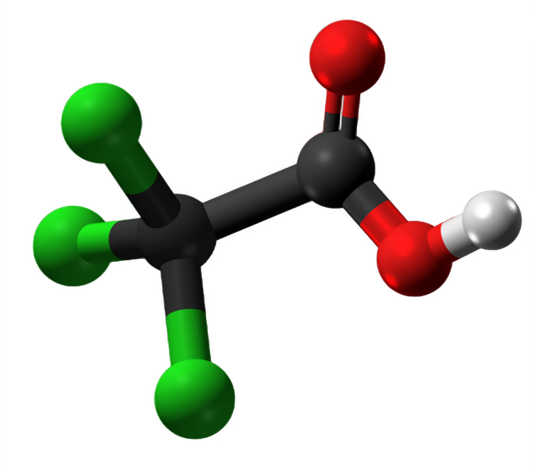 Dosiero:Trichloroacetic acid 3D.png