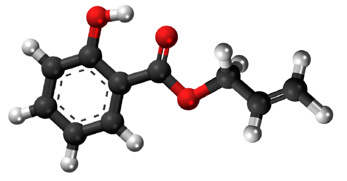 Dosiero:Allyl salicylate3D.png