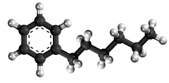 Dosiero:1-Phenyl-hexane 3D.png