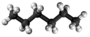 Kugel-Stab-Modell von Hexano