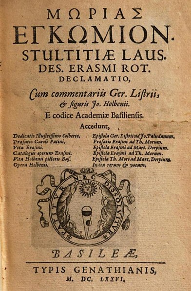 Dosiero:Morias enkomion. Stultitiae laus. (1676).jpeg