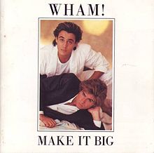 Andrew Ridgeley kaj George Michael sur koverto de ilia dua albumo Make It Big