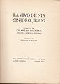 Vivo de Nia Sinjoro Jesuo, de Charles Dickens, trad. Montagu Christie Butler