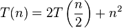 T(n) = 2 Tleft(frac{n}{2}right) + n^2