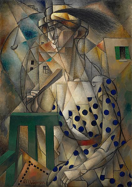 پرونده:Jean Metzinger, 1912, Femme à l'Éventail (Woman with a Fan), oil on canvas, 90.7 x 64.2 cm, Solomon R. Guggenheim Museum.jpg