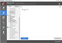 سی‌کلینر ۵٫۶ در حال اجرا برروی مایکروسافت ویندوز ۷