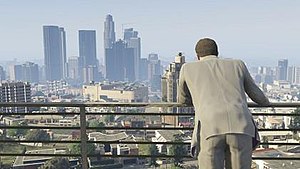 شهر لوسانتوس، همانطور که در اتومبیل‌دزدی بزرگ ۵ دیده می‌شود: این بازی از بسیاری از ویژگی های گرافیکی ریج مانند عمق میدان، بالا فاصله ترسیم و افکت های دقیق آب و هوا استفاده می‌کند.