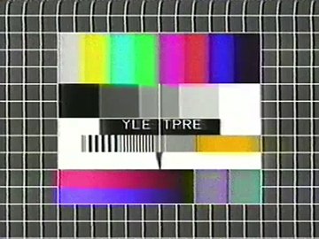 Yle TV2:n testikuva 1980-luvulta.