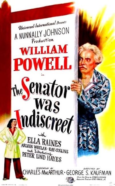 Tiedosto:The Senator Was Indiscreet 1947 poster.jpg