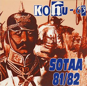 Kokoelmalevyn Sotaa 81/82 kansikuva