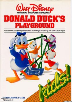 Donald Duck’s Playgroundin - Commodore 64 -version kansikuva.