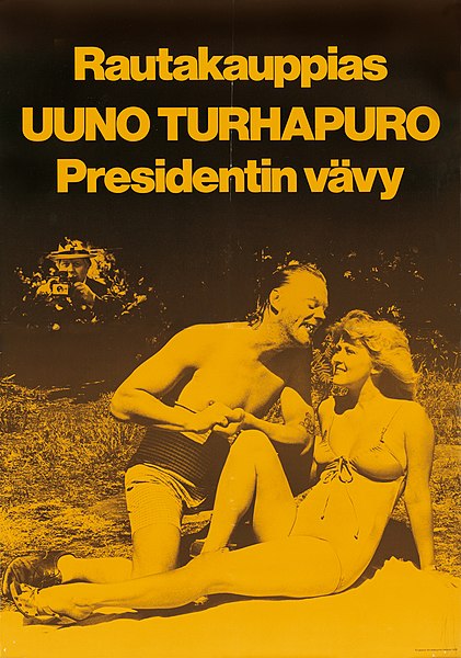 Tiedosto:Rautakauppias Uuno Turhapuro, presidentin vävy -elokuvan juliste.jpg