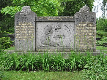 Vapaussota 1918 valkoisten muistomerkki, Lammi, yhdessä Willehad Martinin kanssa, 1920, Hämeenlinna.