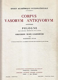 Corpus vasorum antiquorum, Pologne, Fascicule 1, 1931.