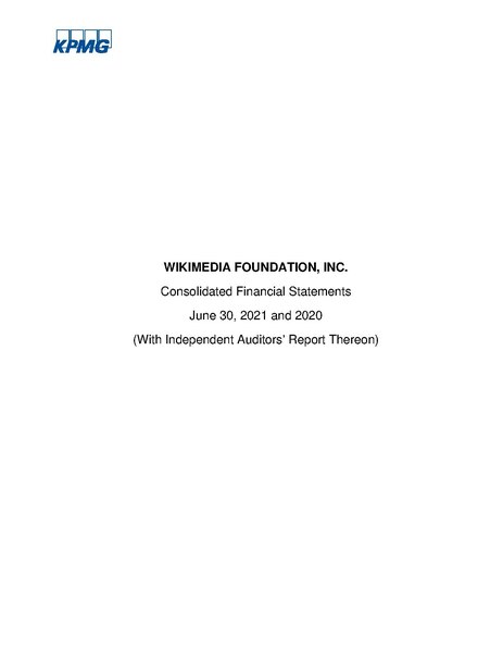 File:Wikimedia Foundation FY2020-2021 Audit Report.pdf