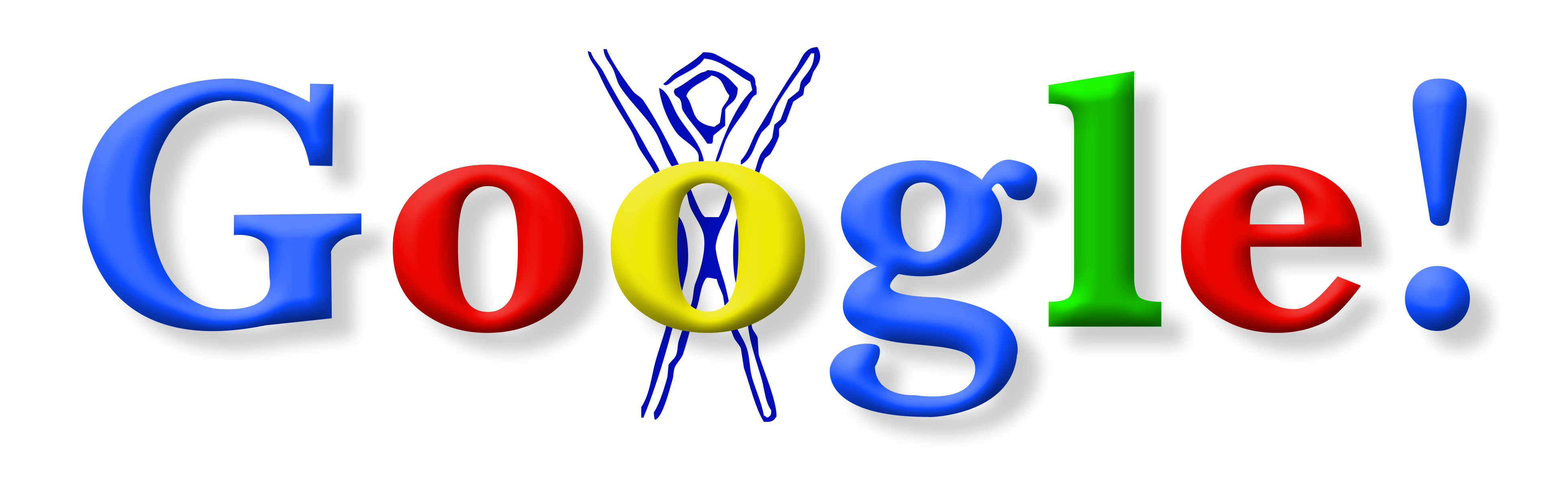 1er Google Doodle datant de 1998 à l'occasion du festival Burning Man
