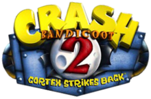 Logo américain de Crash Bandicoot 2: Cortex Strikes Back