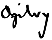 Signature de David Ogilvy