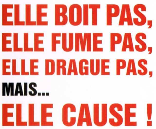 Description de l'image Elle boit pas, elle fume pas, elle drague pas, mais… elle cause !.png.