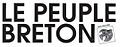 Le Peuple breton écrit en lettres noires sur fond blanc, suivi par la colombe stylisée.