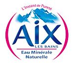 Logo en couleurs d'une marque d'eau minérale ; une chaîne de montagnes est stylisée.